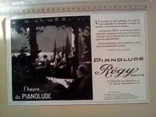 ANTIQUE ADVERTISEMENT - PUB ADVERTISE 1920 illustration - PIANO PIANOLUDE REGY