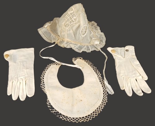 Ensemble baptême bonnet - de,