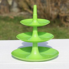 Compotier présentoir à gâteaux fruits vert 3 étages Babell Koziol 1997 Germany