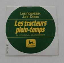 Autocollant Les tracteurs John Deere /Vintage 70' 80'