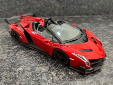 1/18 Kyosho Lamborghini Veneno Roadster Metallic Red Diecast Model Car 