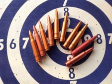 10 cartouches de manipulation calibre 223-5,56 (Famas), munition inerte !