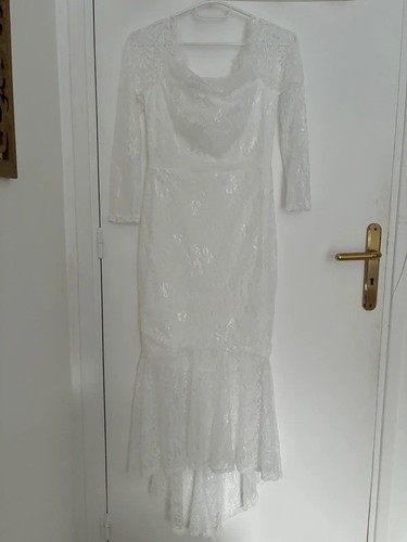 Robe longue dentelle - , blanche