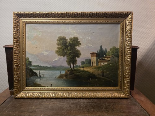 Huile sur toile représentant