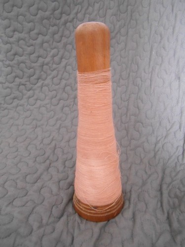 Ancienne bobine tissage bois - ancienne,