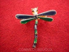 Broche "Libellule en Vol" N° 4 Odonate Eau Douce Saumâtre - Bijoux pur Vintage