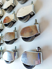 Roulette chromée type galet