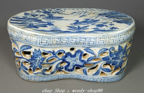 Old blue white - white, porcelain
