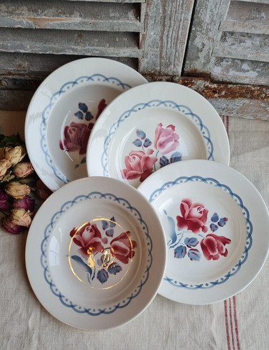 Anciennes assiettes creuses - anciennes,