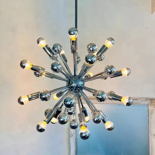 Lustre spoutnik vintage chrome - vintage,