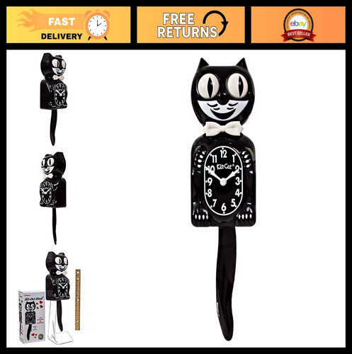 Classic black cat clock - classic,