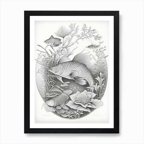 Tancho sanke koi fish - koi, haeckel