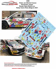 DECALS 1/18 REF 2393 SKODA FABIA CRACCO YPRES RALLY BELGIUM 2021 WRC RALLYE