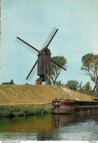 Carte postale moulin à - postale, vent