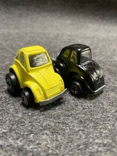 Vintage Polistil MG 23 Coccinelle Citroen 2CV Miniature Cars (2) Made in Italy