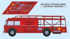 Decals Fiat 642 Bartoletti Ferrari Racing Transporter 1:32 43 24 slot decals