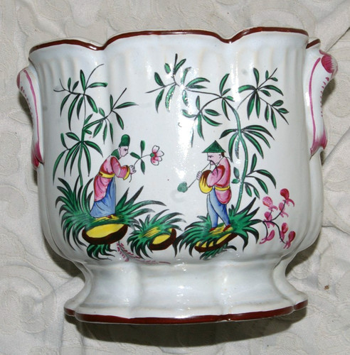 Ancien cache pot céramique - pot, en