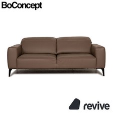 Boconcept Zurich Canapé Deux Places En Cuir Marron Taupe Fonction
