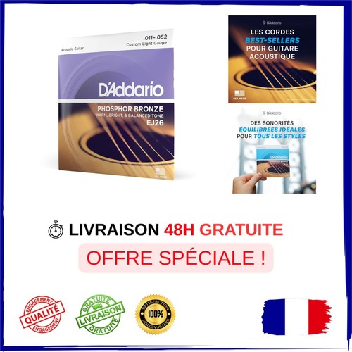 Addario ej26 cordes guitare - ej26,