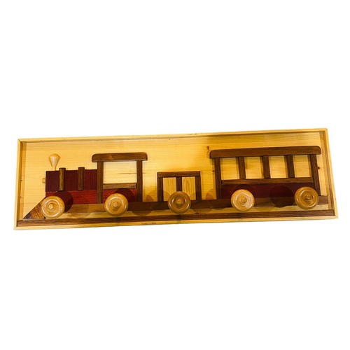 Wooden train coat - train, hanger