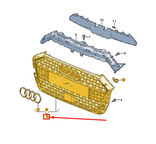 New audi radiator grille - audi,