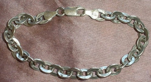 Bracelet maillons plats ovales