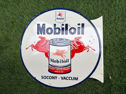 Mobiloil porcelain advertising - porcelain,