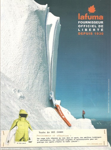 Publicite lafuma veste - lafuma, ski
