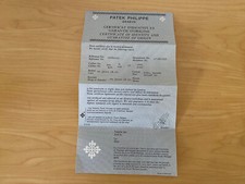 Patek Philippe Certificat