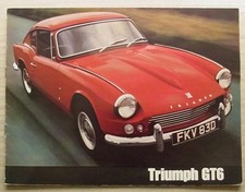 TRIUMPH GT6 Car Sales Brochure Oct 1966 FRENCH TEXT #374/1066 FR