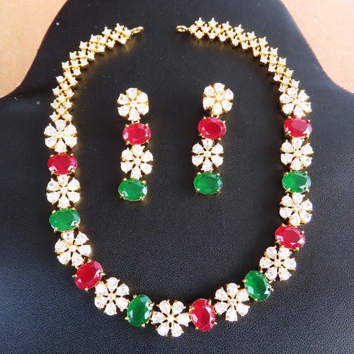 Parure collier plaqué - parure,