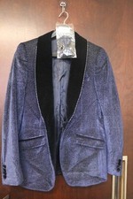 Giovanni Testi Shiny Blazer w/ Bow Tie Size 38R