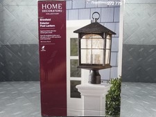 Home Decorators Brimfield Exterior 3-Light Aged Iron Steel Post Lantern Light