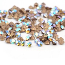 Lot 220 ss17.5 4.1mm Czech AB crystal faceted pointed back loose stones chatons
