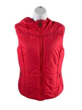 Bench Women's Pink Sleeveless Full Zip Hooded Puffer Vest - M