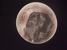 Tapis de souris - DOGUE ALLEMAND NOIR OREILLES NON  COUPEES