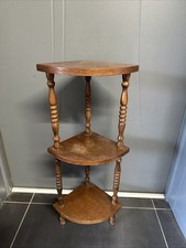 Antique Carved Wooden D Angle Shelf 