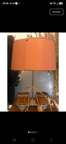 Lampe table rose argenté - de, rose/argenté