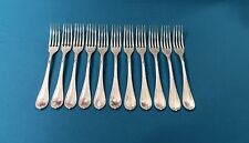 1 CHRISTOFLE entremet fork model CROSS RIBBONS silver metal 18.5 cm