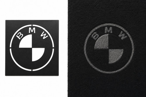 Pochoir logo bmw tapis voiture - logo,