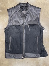 Harley Davidson Motorcycle Vest Leather and Textile fabric