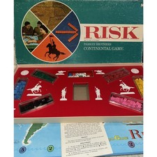 Vintage Risk Parker Brothers Continental Board Game 1968 Missing Cards
