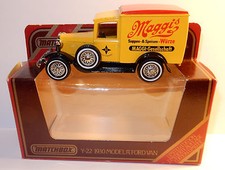 MATCHBOX FORD VAN MODEL A 1930 Y22 MAGGI'S SUPPEN & SPEISEN WURZE 1/40 IN BOX