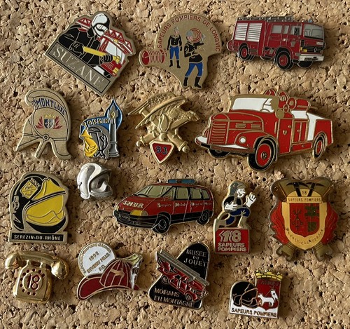 Lot pin pompier casque - pin's, pompier,