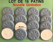 Lot de 16 Patins Glisseur Téflon,diam Ø 50 mm,Nouvelle Génération,épaisseur 5 mm