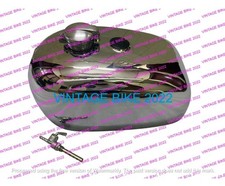 SUITA BSA B25 B40 44 C15 Victor Enduro Trial Chrome Fuel Tank + Cap Tap Rubber