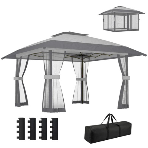 Outsunny tonnelle pliante 4x4m - pliante,