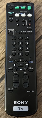Sony y168 remote control - tv,