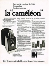 PUBLICITE ADVERTISING 064  1978  KEF   enceintes hi-fi LA CAMELEON
