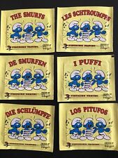 Original pochette bustina packet figurine panini Les Schtroumpfs 1982 Collec. X6